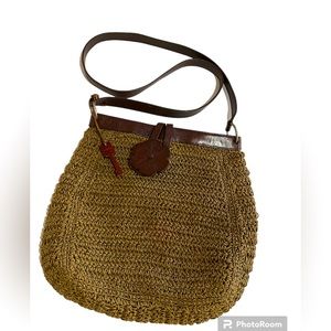 Fossil Large Brown Bag Raffia
Jute Straw woven Tote Purse